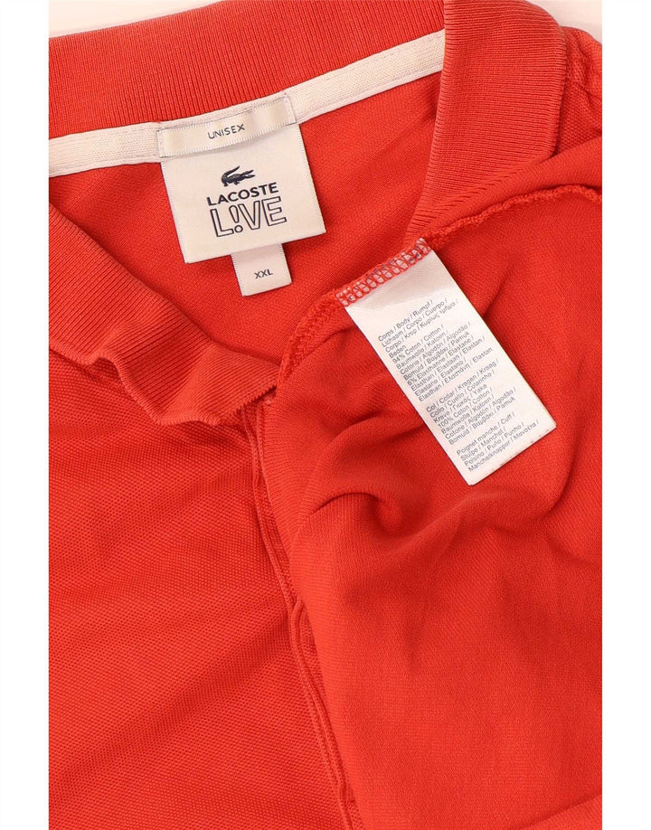 Polo da uomo Lacoste 2XL in cotone rosso