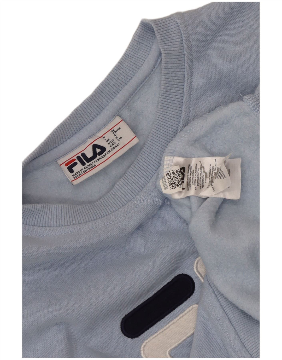 Fila Felpa grafica da uomo Maglione piccolo blu in cotone color block