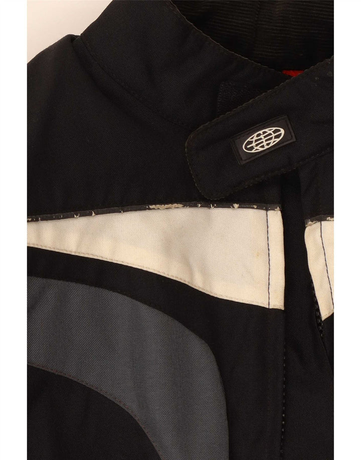 Giacca da pilota vintage da uomo UK 36 Small Black Colourblock in poliammide