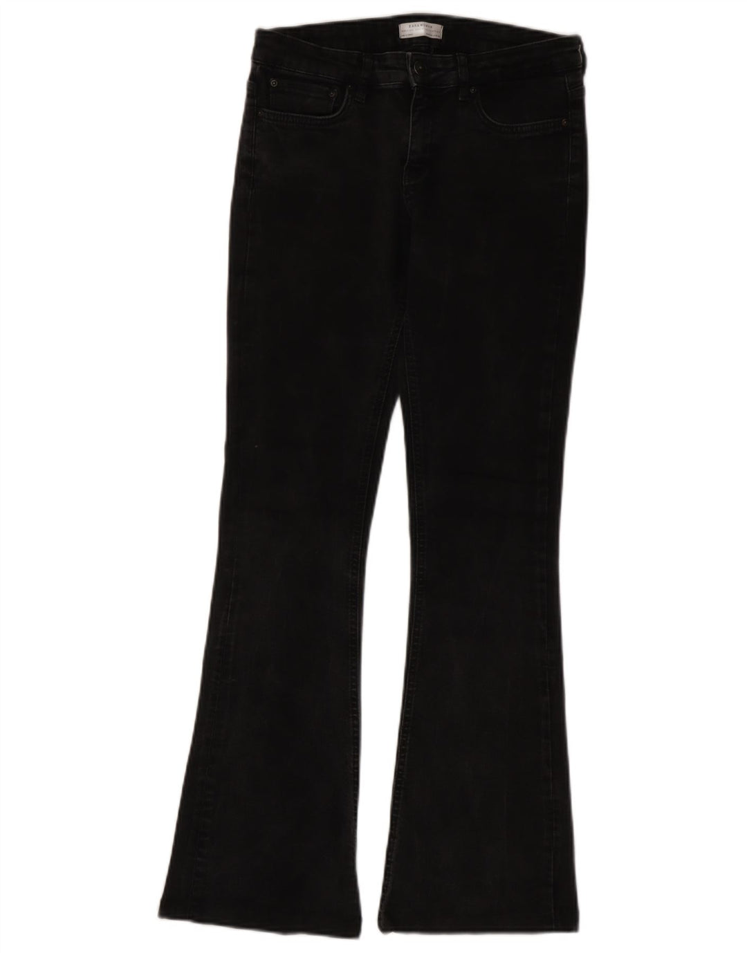 Jeans svasati da donna Zara EU 38 Small W28 L31 cotone nero