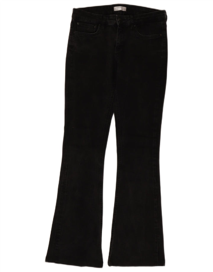 Jeans svasati da donna Zara EU 38 Small W28 L31 cotone nero
