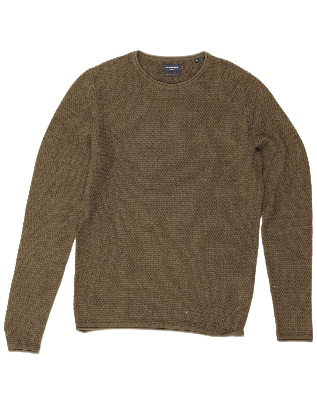 Maglione maglione girocollo da uomo Jack & Jones piccolo cotone kaki