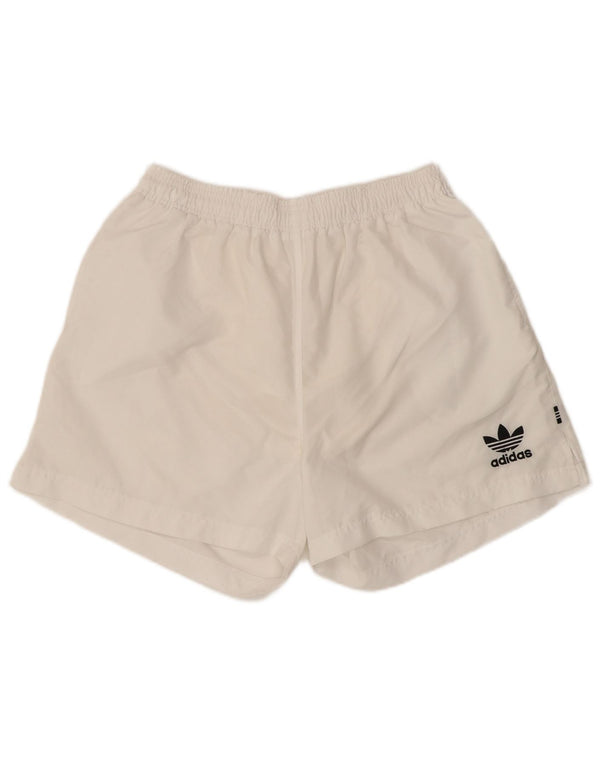Pantaloncini sportivi Adidas da uomo di colore bianco medio in poliestere
