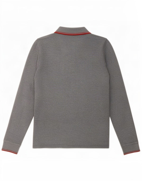 Polo Kappa Uomo Manica Lunga XL Cotone Grigio