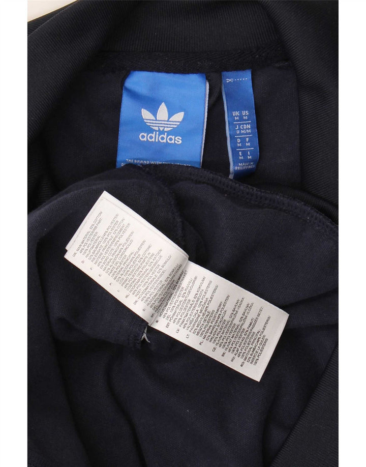 Giacca da ginnastica da uomo Adidas, giacca media, in cotone blu navy