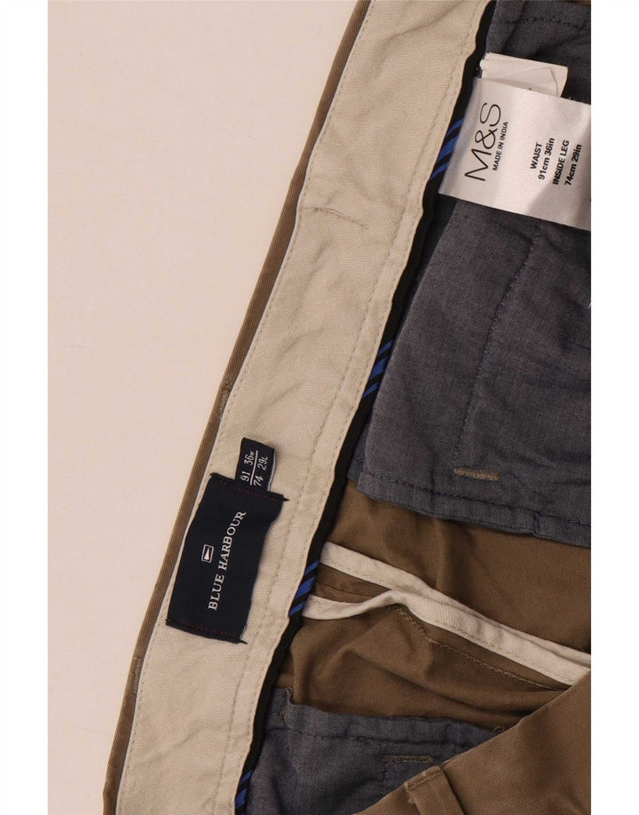 Pantaloni chino con pegged Marks & Spencer da uomo blu W36 L27 Beige