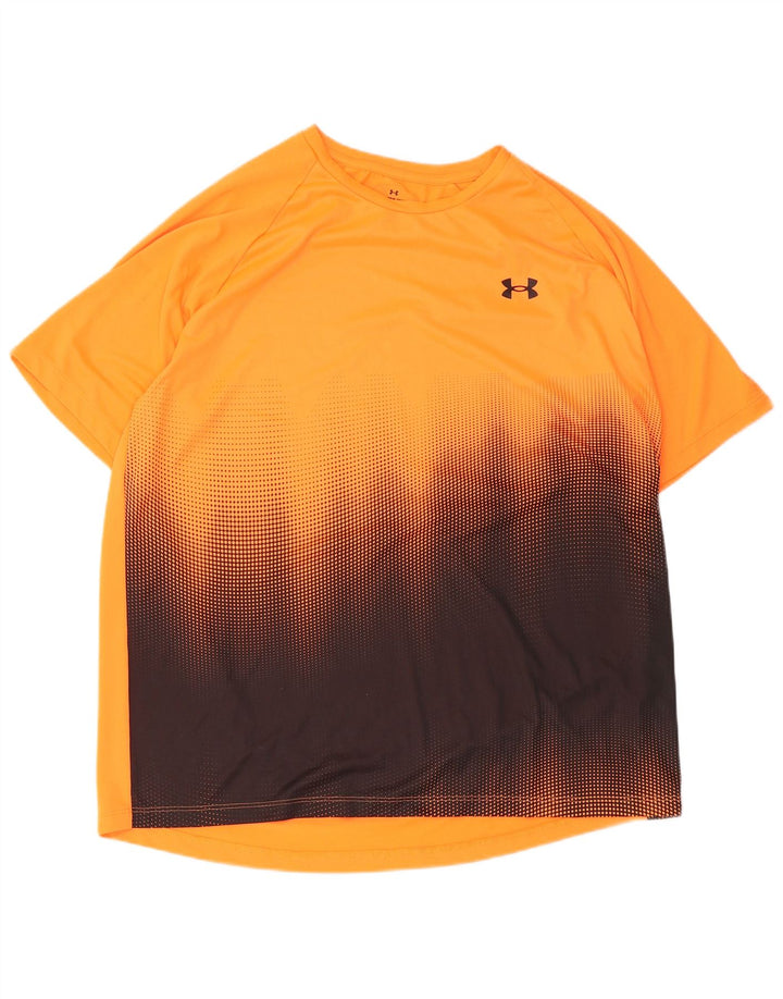 Maglietta da uomo Under Armour Top XL arancione Tie Dye in poliestere