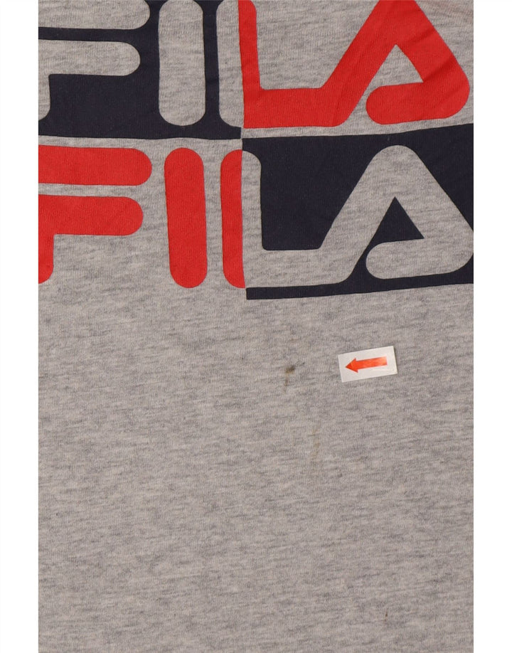 FILA Mens Graphic T-Shirt Top Medium Grey Cotton Vintage Fila and Second-Hand Fila from Messina Hembry 