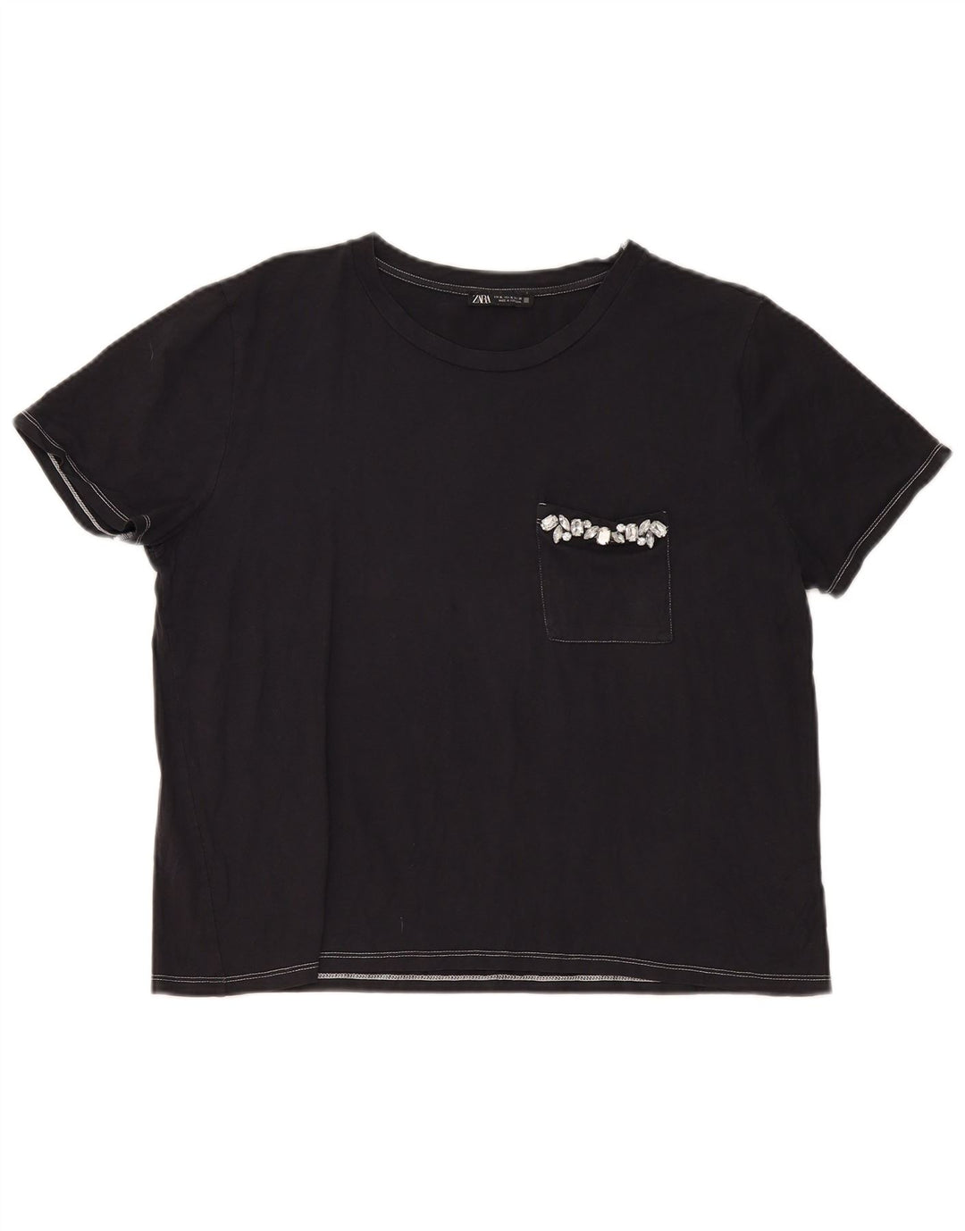 Maglietta Zara da donna Top UK 18 XL Nera