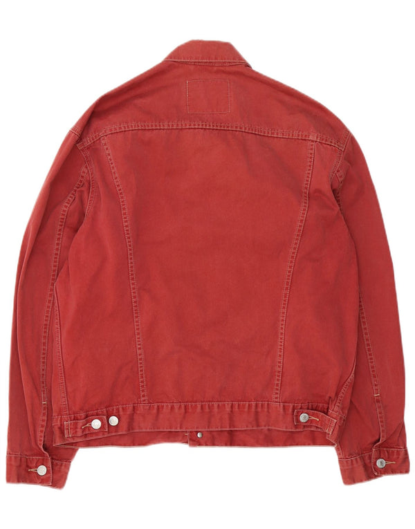 Giacca di jeans da uomo Levi's UK 40 grande cotone rosso