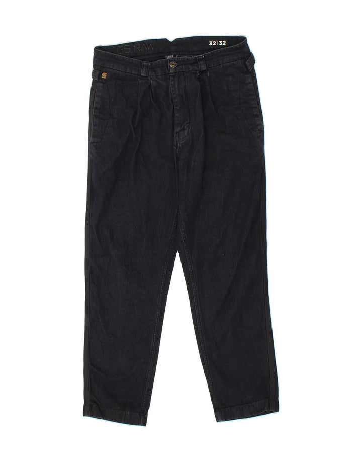 G-STAR Womens Straight Jeans W32 L29 Navy Blue Polyester Vintage G-Star and Second-Hand G-Star from Messina Hembry 