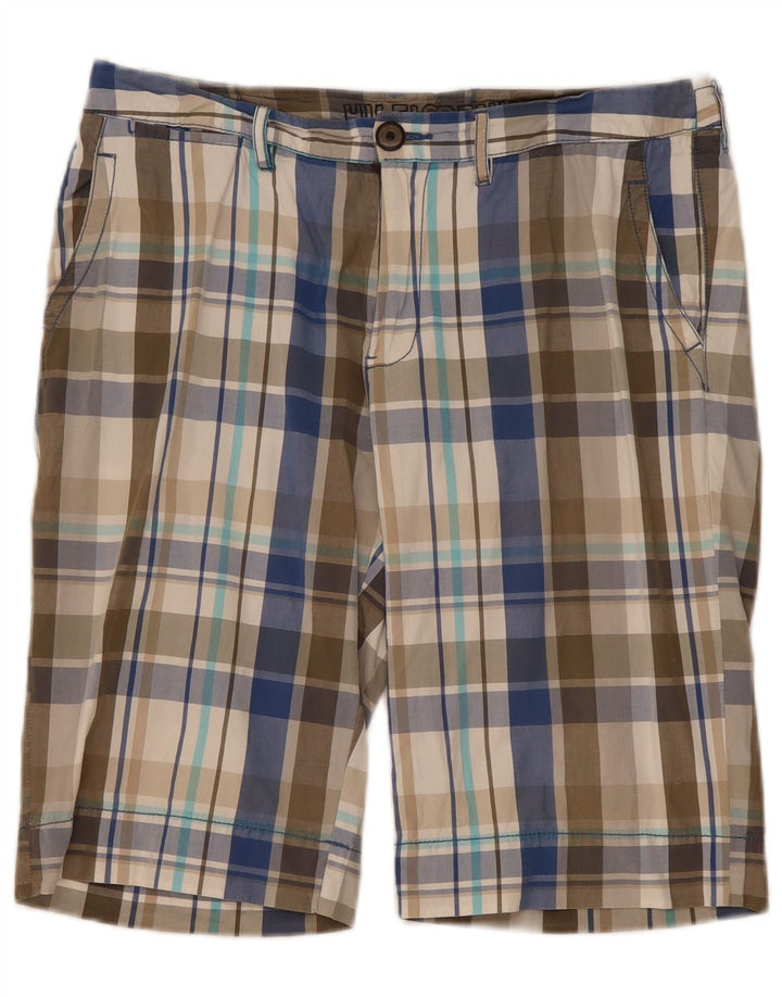 Pantaloncini chino da uomo Tommy Hilfiger W34 grande cotone scozzese multicolore