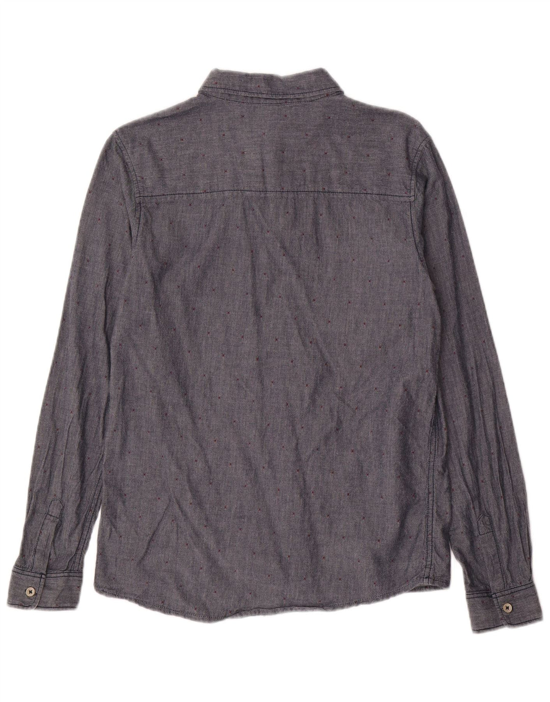 Camicia BENETTON Bambino 13-14 Anni 3XL Cotone Maculato Blu Navy