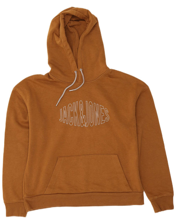 Jack & Jones Felpa con cappuccio grafica da uomo 2XL Marrone