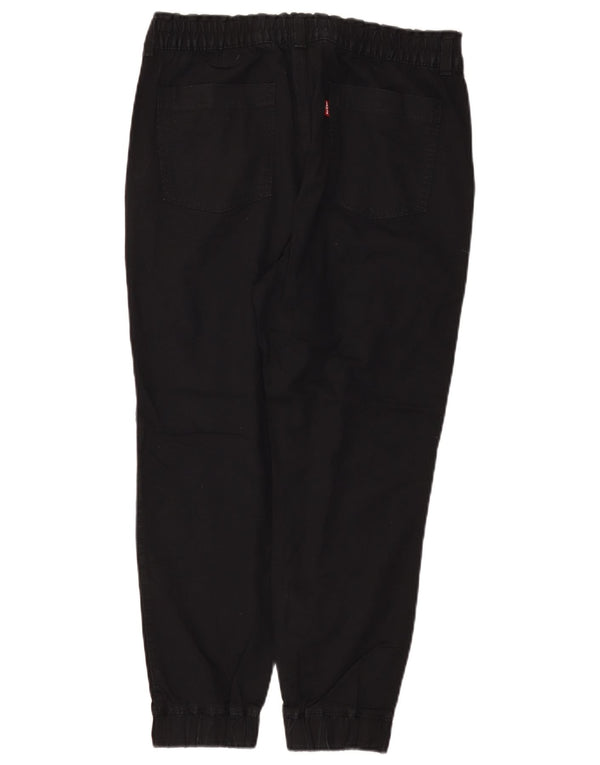 Pantaloni cropped da donna Levi's Joggers medi W30 24 cotone nero