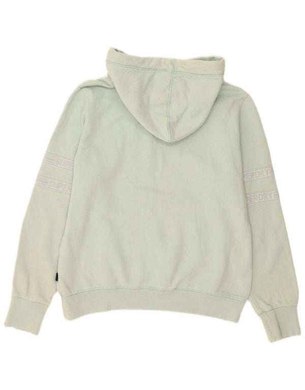 Superdry Womens Graphic Hoodie Jumper UK 14 Large Green Cotton