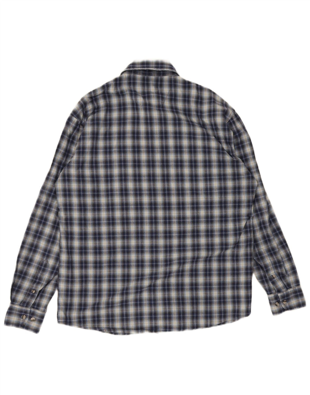 Camicia da uomo Wrangler in cotone a quadri blu navy medio