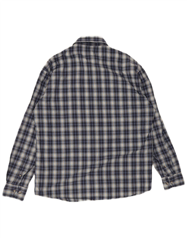 Camicia da uomo Wrangler in cotone a quadri blu navy medio