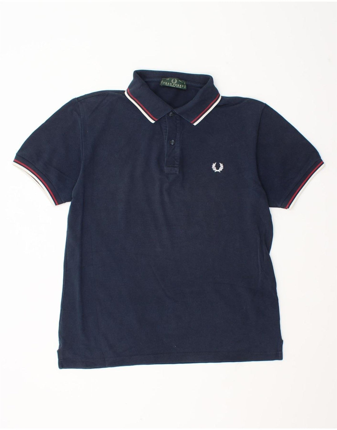 Polo da uomo Fred Perry in cotone blu navy medio