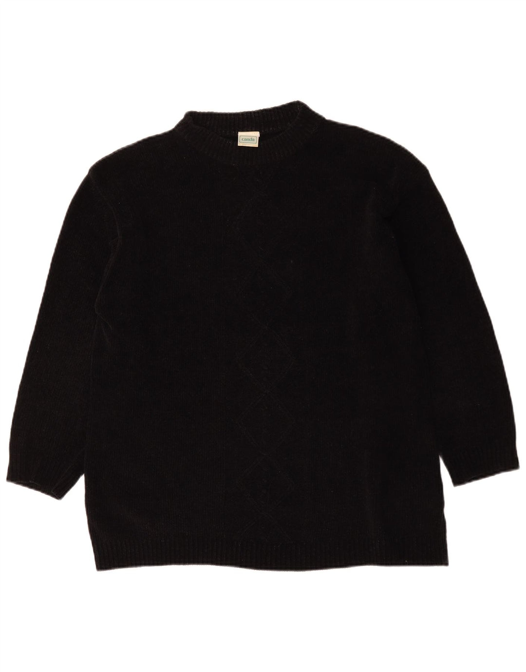 Maglione maglione oversize da donna con collo dolcevita Canda UK 14/16 Medio Nero