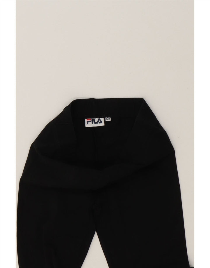FILA Girls Graphic Leggings 9-10 Years  Black Vintage Fila and Second-Hand Fila from Messina Hembry 