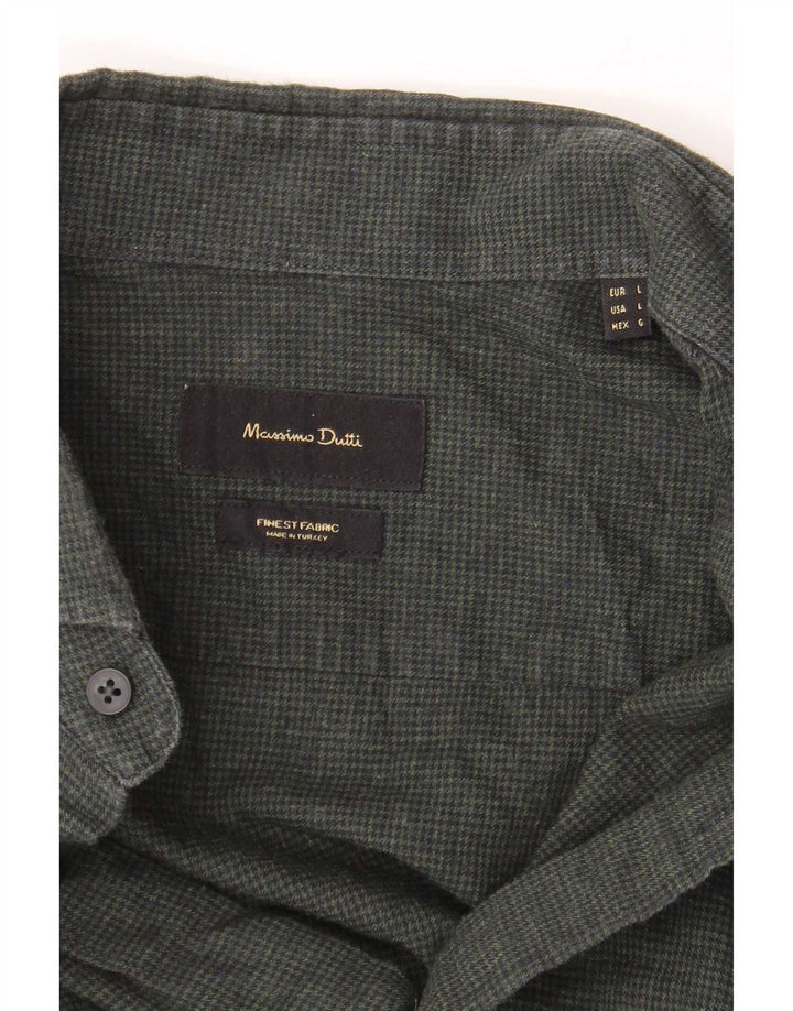 Camicia da uomo Massimo Dutti grande verde