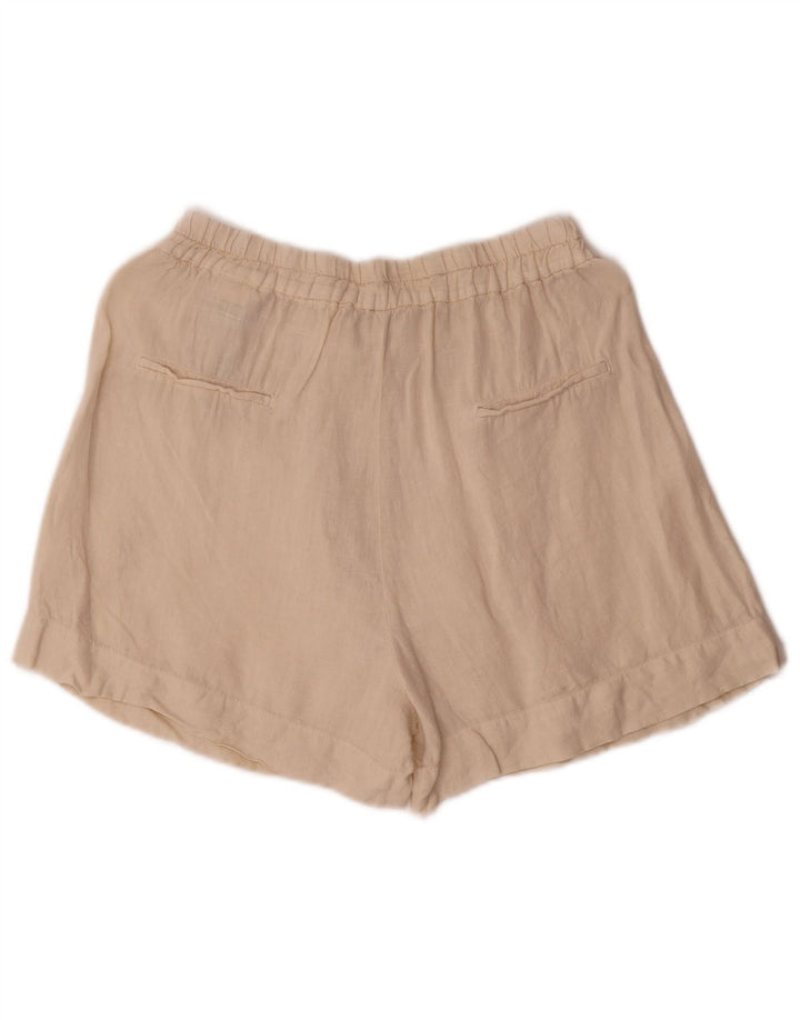 Pantaloncini casual da donna Zara medi W28 lino bianco sporco