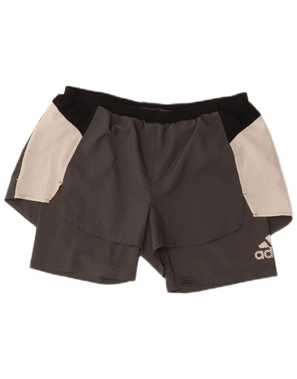 Pantaloncini sportivi Adidas Aeroready da donna UK 16/18 Large Grigio Colourblock