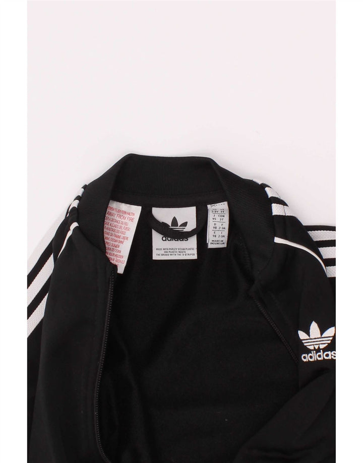 Giacca Top della tuta da ragazzo Adidas 2-3 anni in poliestere nero