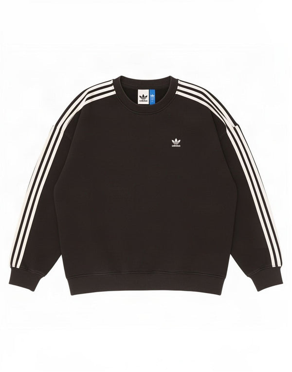 Felpa oversize da donna Adidas UK 10 piccola in cotone nero