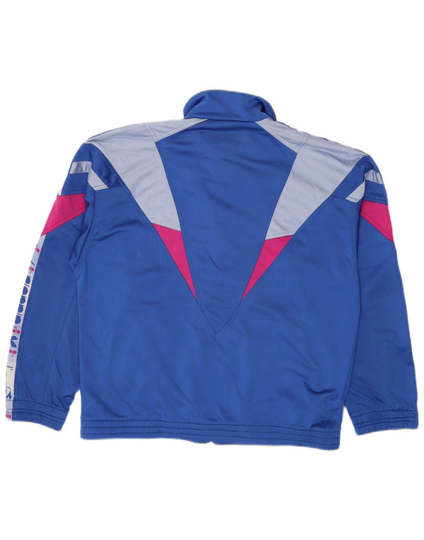 Giacca da tuta grafica da uomo Diadora UK 40 Colorblock blu medio