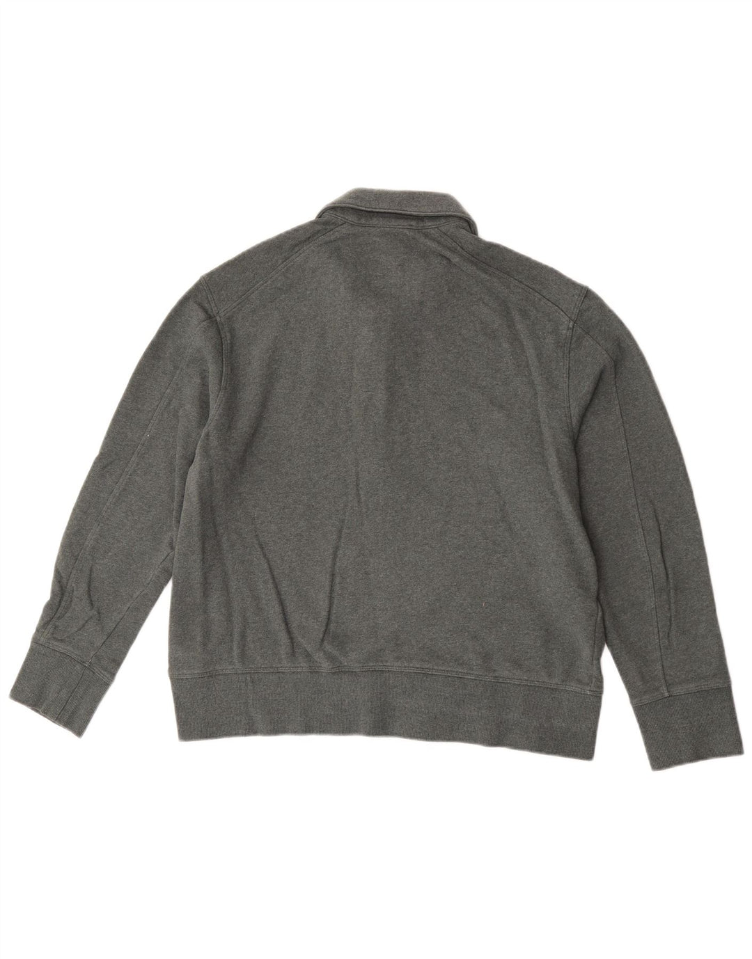 Felpa Cos da uomo rilassata con zip e collo, in cotone verde medio