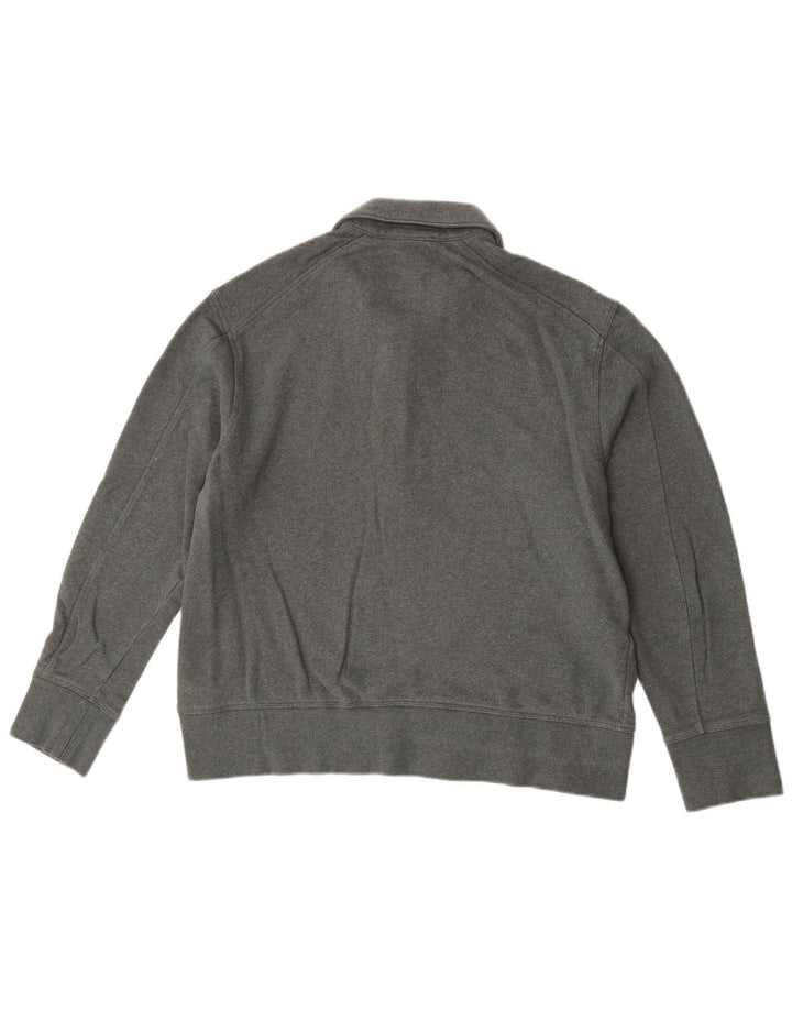 Felpa Cos da uomo rilassata con zip e collo, in cotone verde medio