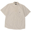 Gant Camicia da uomo a maniche corte vestibilità regolare Large in cotone bianco