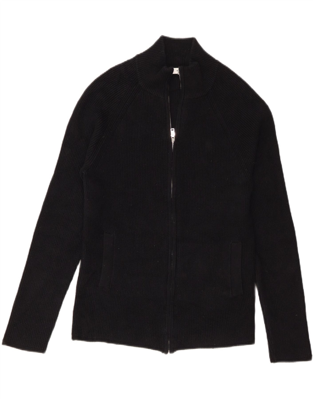 Maglione cardigan da uomo Reiss piccolo in cotone nero