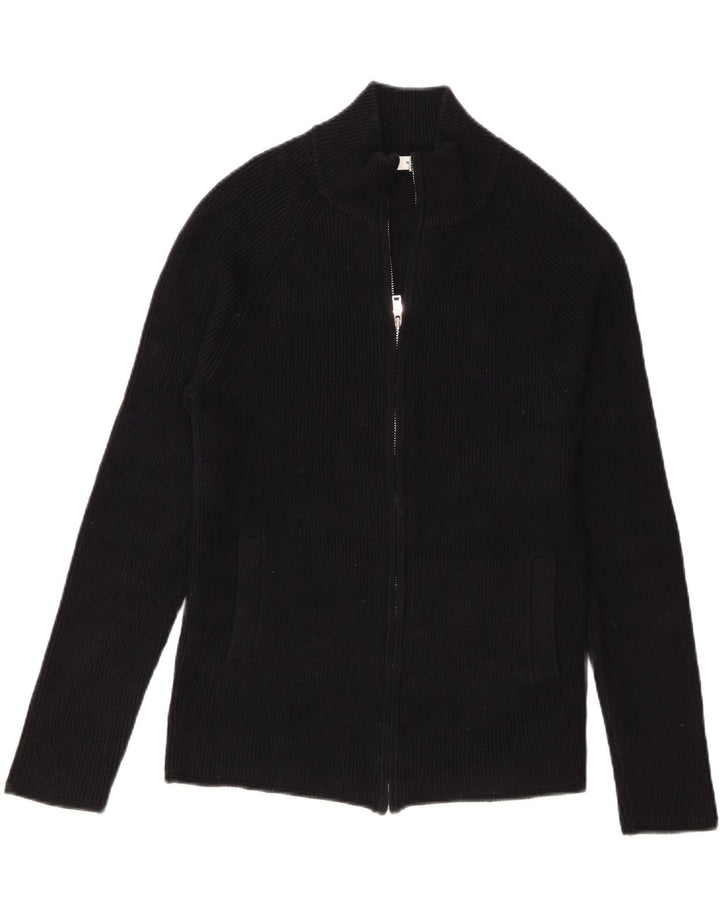 Maglione cardigan da uomo Reiss piccolo in cotone nero