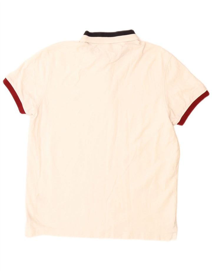 Polo da uomo slim fit Tommy Hilfiger in cotone bianco medio