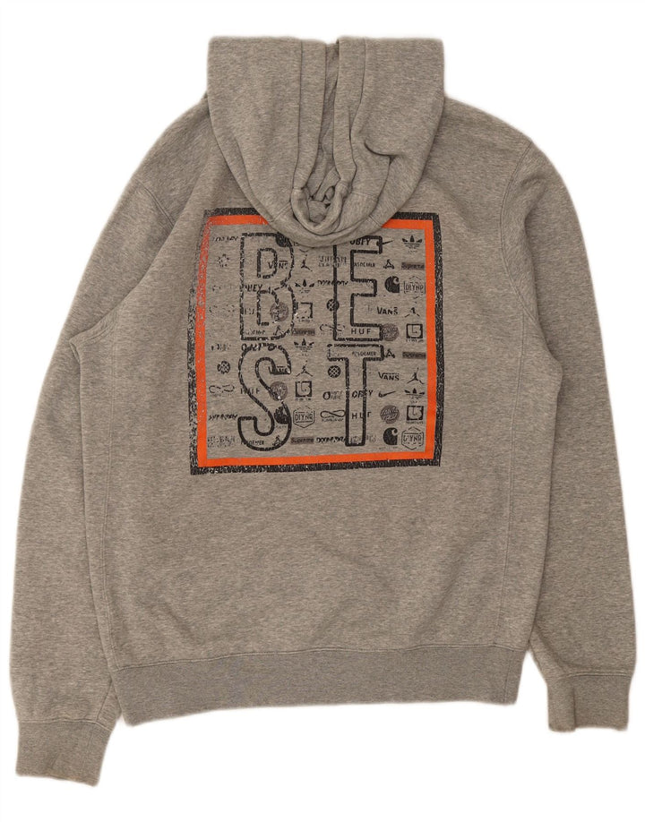 Felpa con cappuccio grafica da uomo Nike Large in cotone grigio