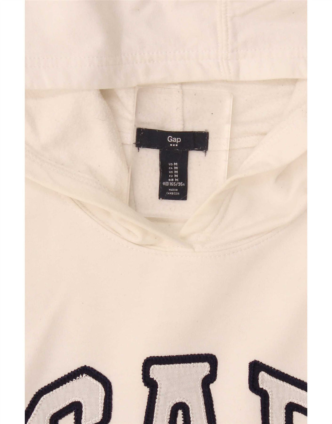Felpa con cappuccio grafica da donna Gap UK 14 Medium White