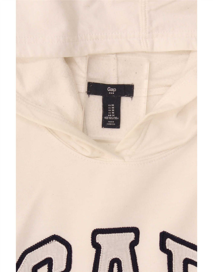 Felpa con cappuccio grafica da donna Gap UK 14 Medium White