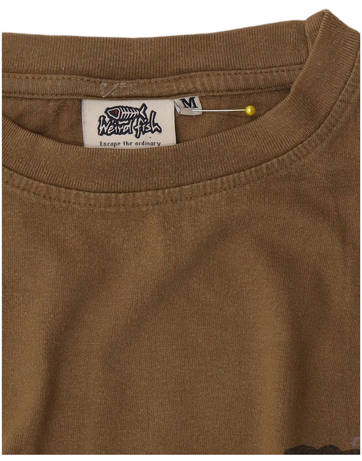 T-shirt grafica da uomo Weird Fish Top medio cachi