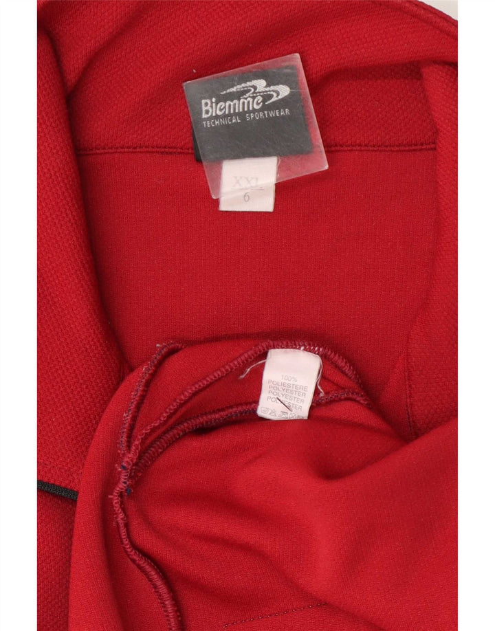 Giacca da ginnastica da uomo Biemme 2XL rossa in poliestere