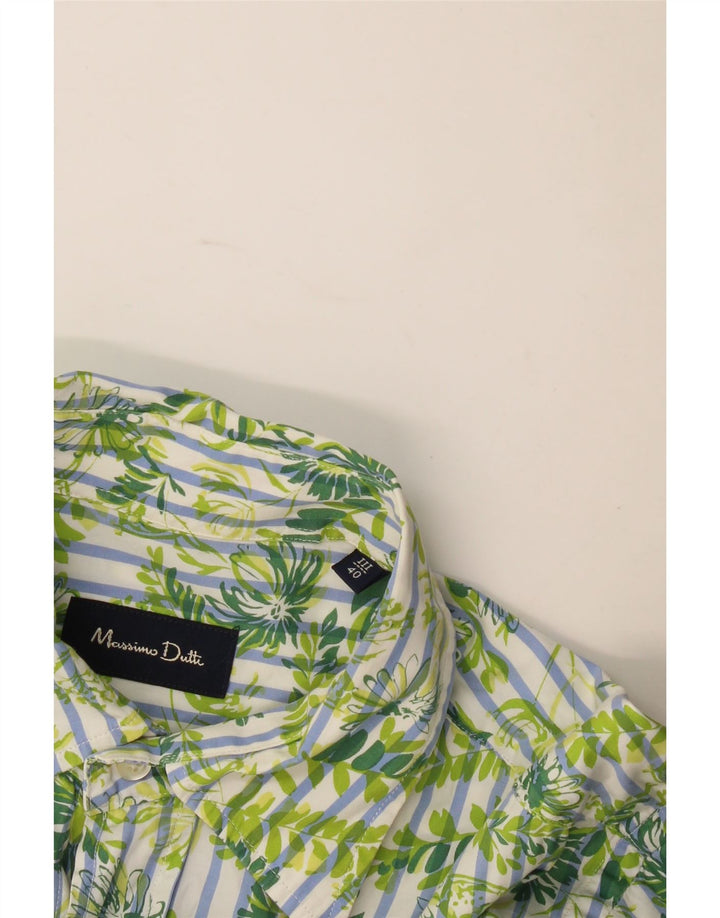 Camicia da uomo Massimo Dutti taglia 40 verde medio floreale
