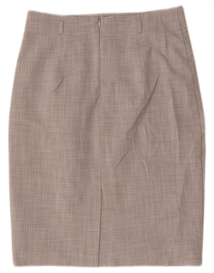 Gonna a tubino da donna Marks & Spencer UK 10 piccola W30 poliestere grigio