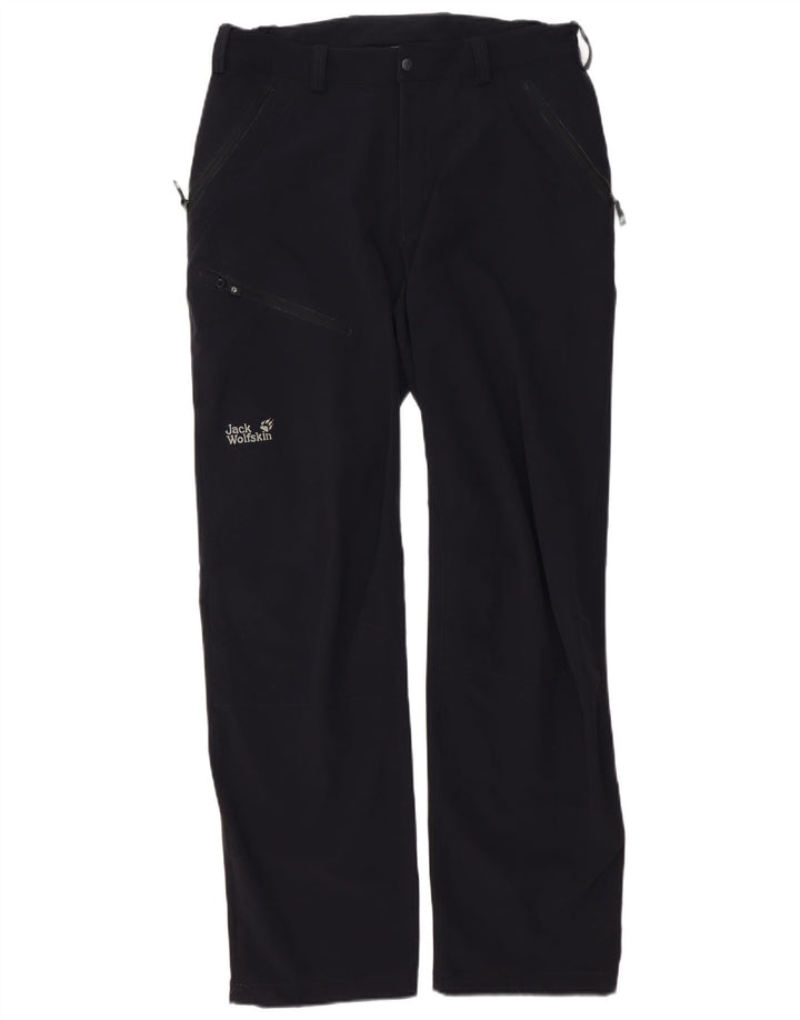 Pantaloni cargo da escursionismo da uomo Jack Wolfskin W33 L34 poliammide nero
