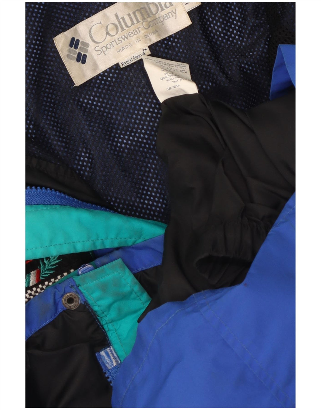 Giacca da sci oversize con cappuccio da uomo Columbia UK 38 Colorblock blu medio