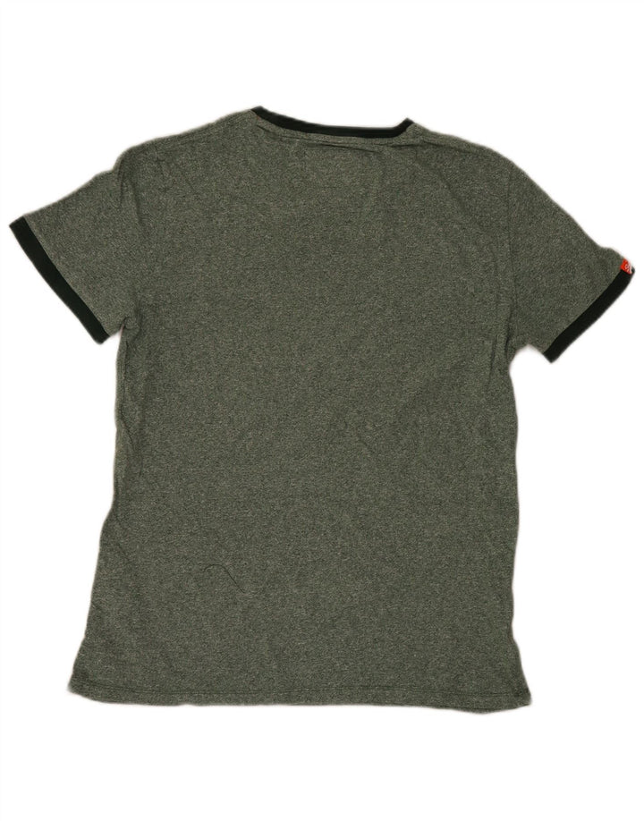 T-shirt da uomo Superdry Top grande in cotone chiazzato verde