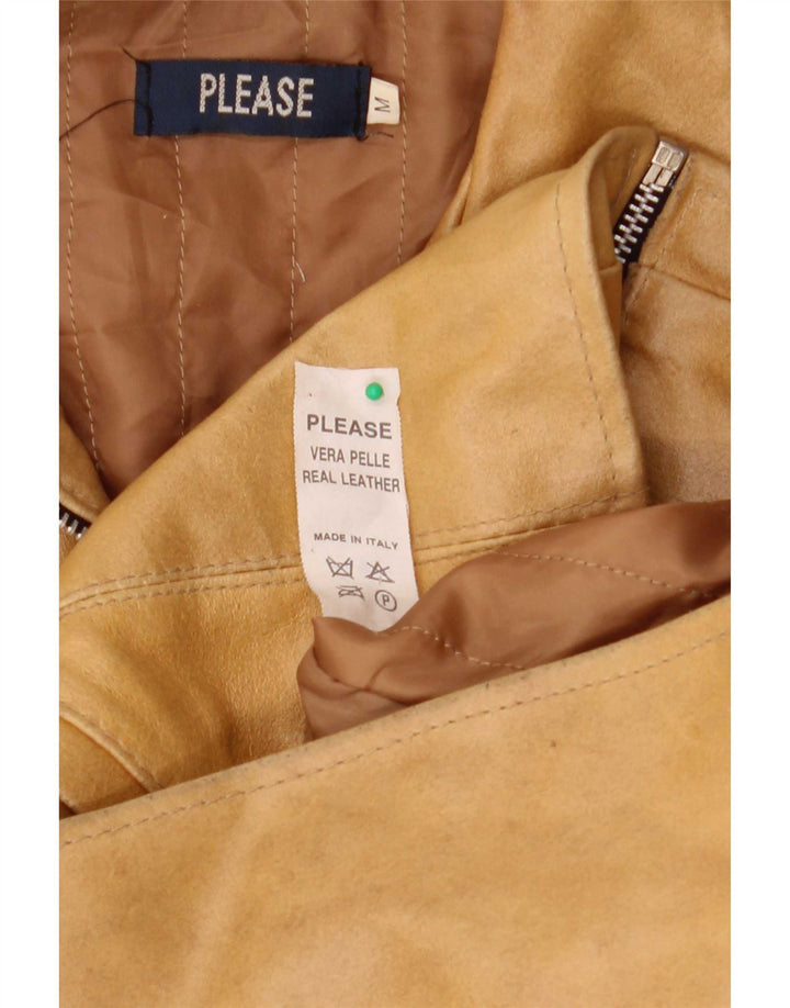 Per favore Giacca in pelle da donna UK 14 Beige medio