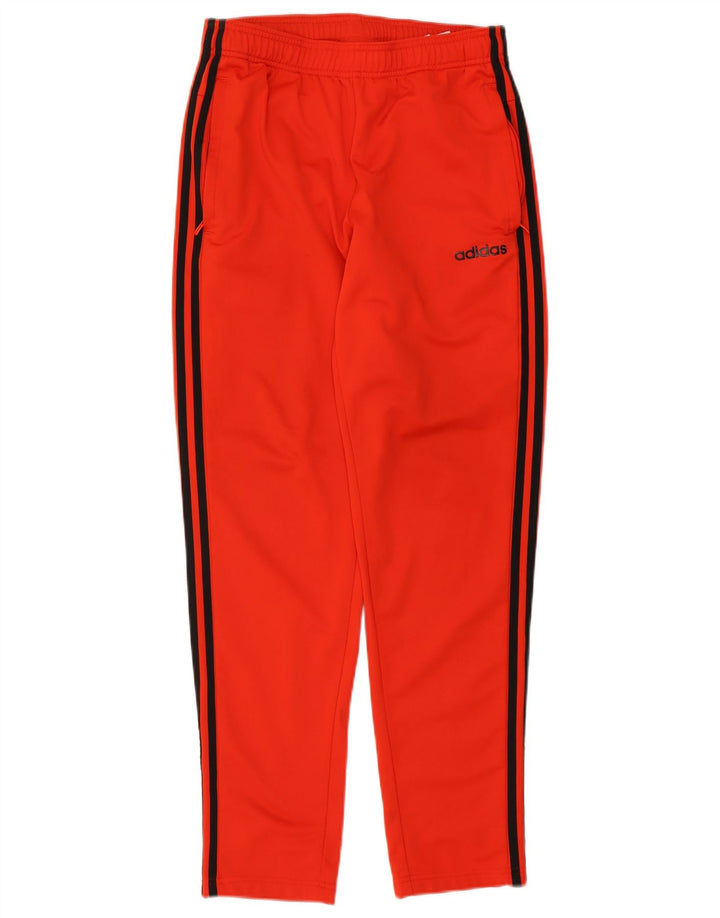 Pantaloni da tuta da uomo Adidas in poliestere rosso medio