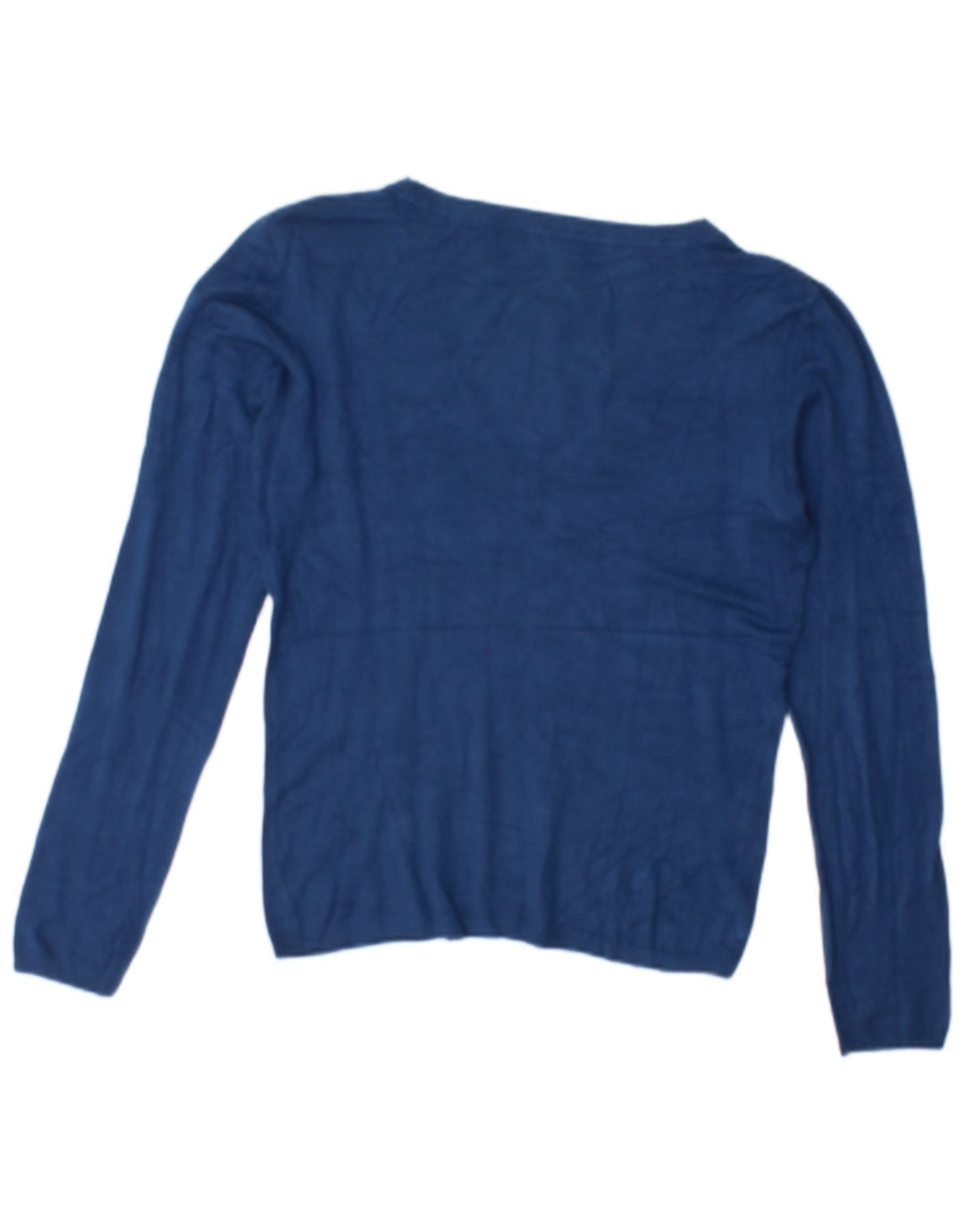 Maglione da donna con scollo a V Zara UK 16 grande rayon blu